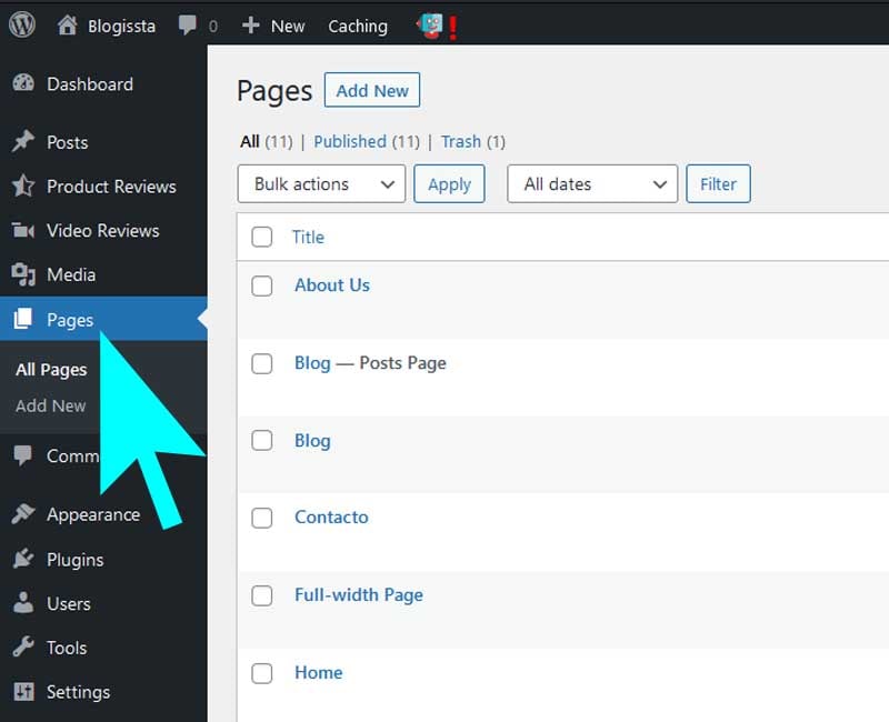 Como Crear un pagina en WordPress