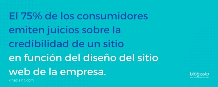 La mayoría de los consumidores emiten juicio sobre la credibilidad de un sitio en función al diseño web