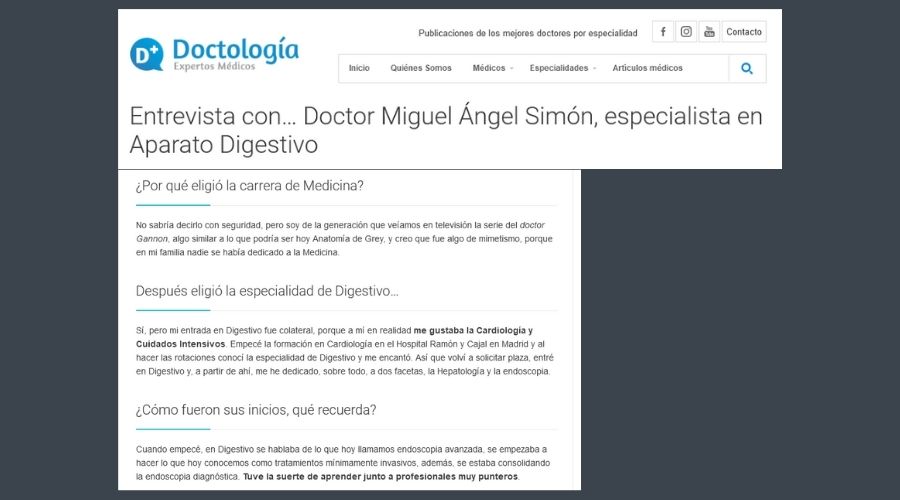 Ejmplo de un post en formato de entrevista